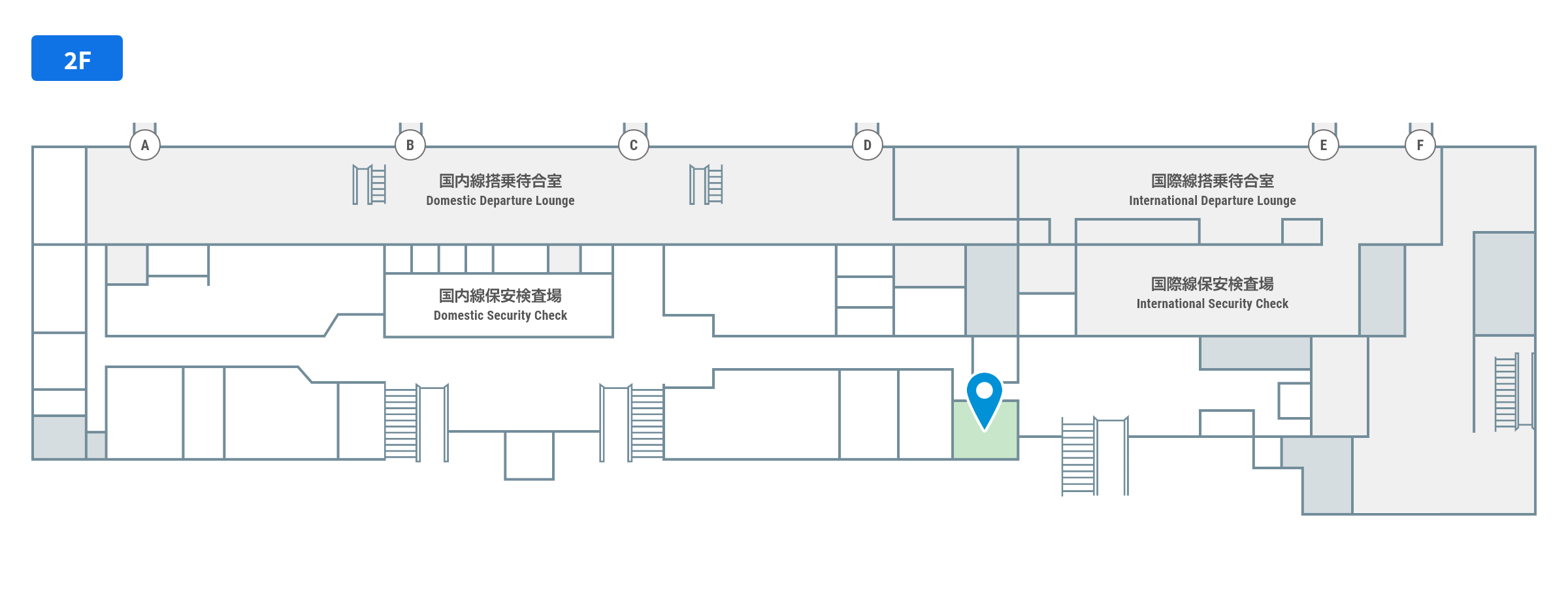 有料待合室のフロアガイド