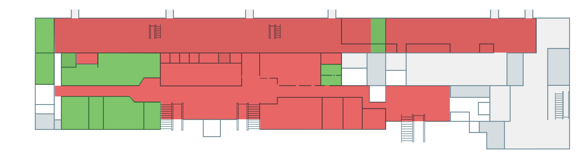 無料Wi-Fiの2階のフロアガイド
