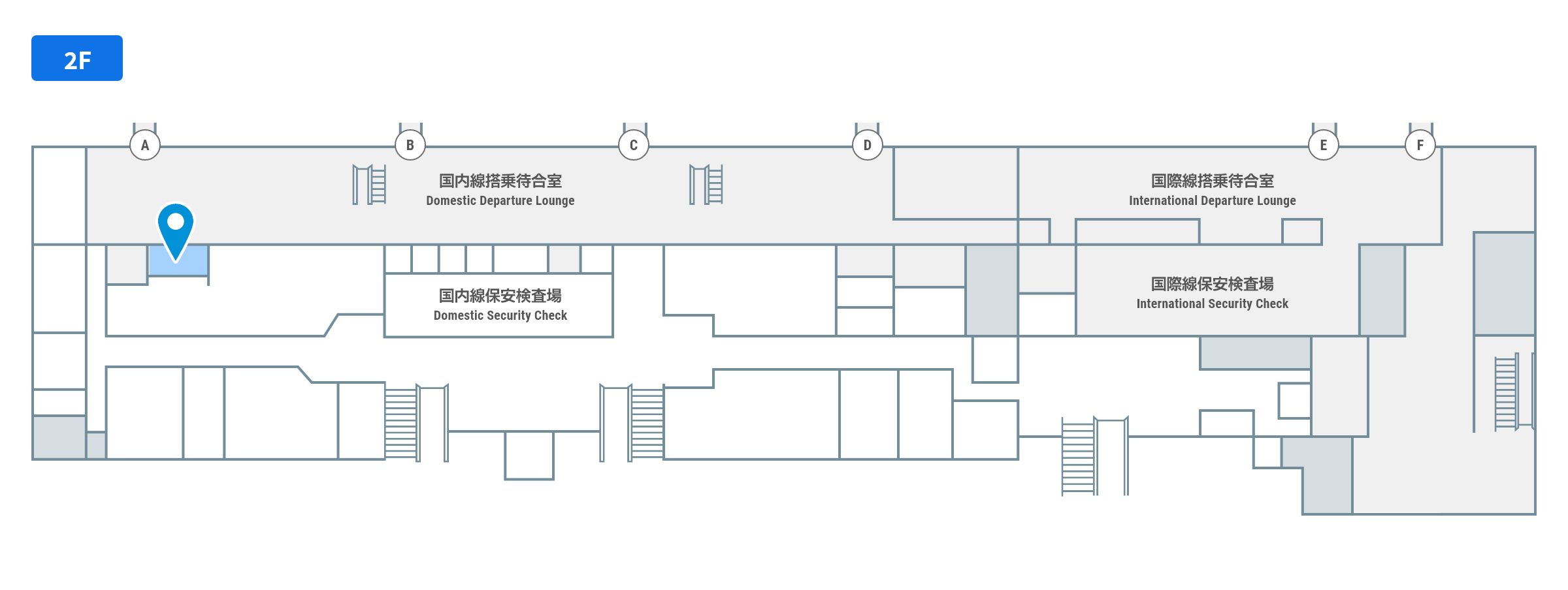 JAL PLAZA 松山空港ゲートショップのフロアガイド