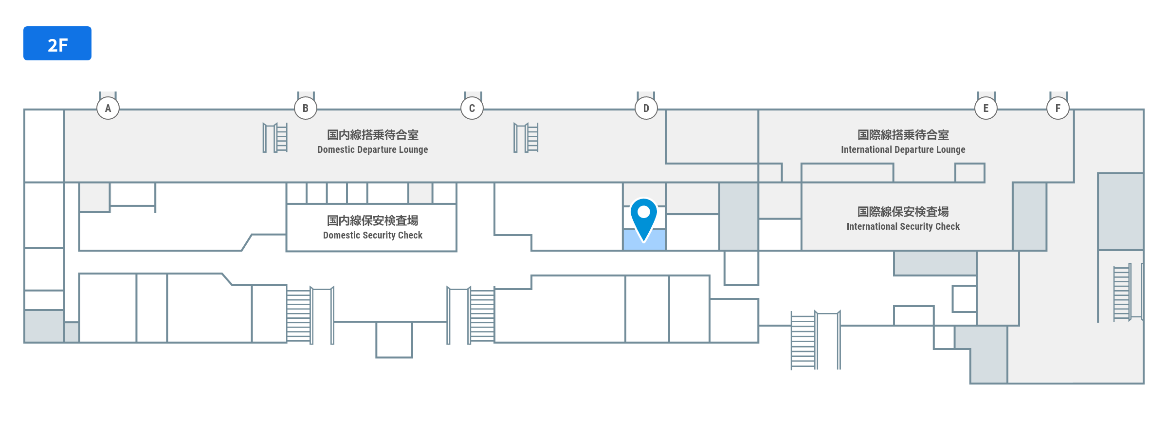 JAL PLAZA 松山空港出発ロビー店のフロアガイド
